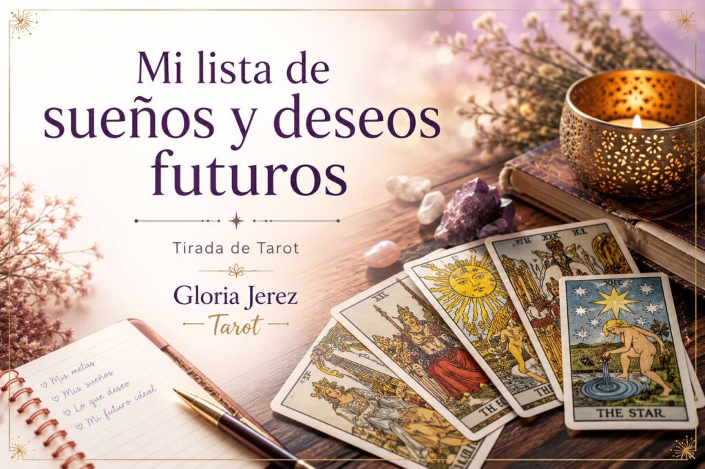 Tirada de Tarot Mi lista de sueños y deseos futuros de Gloria Jerez