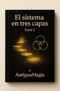 Escalones ascendentes iluminados, símbolo del sistema en tres capas para salir de la escasez.