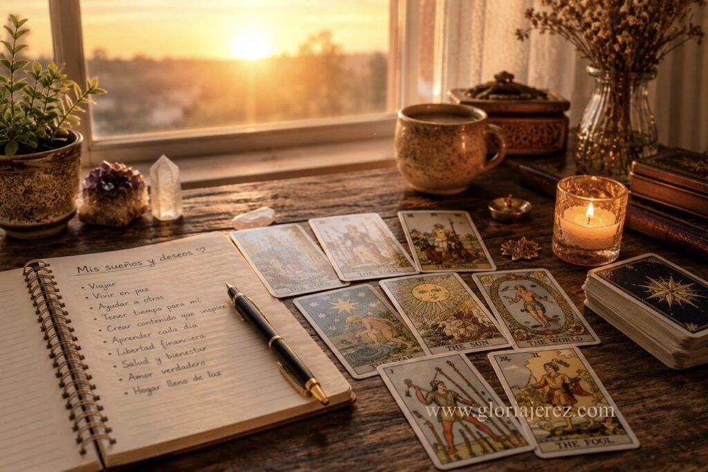 Tirada de Tarot para visualizar sueños, objetivos y deseos futuros.